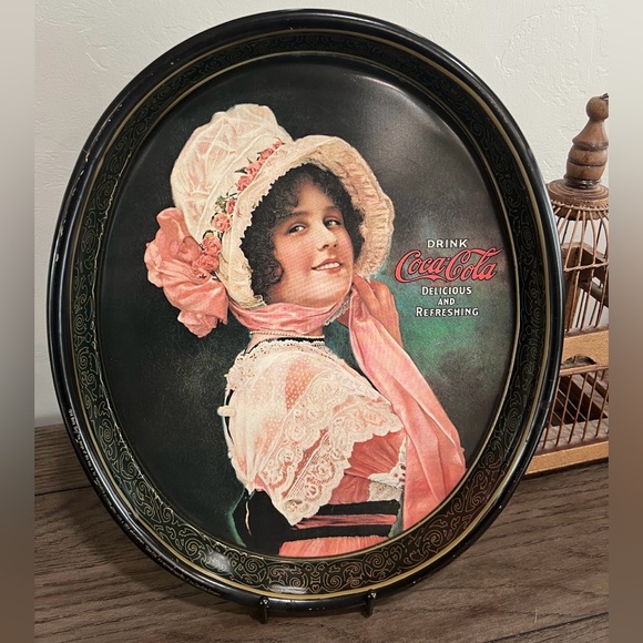 Vintage Coca Cola Advertisement Tray / 1914 Reproduction Print Coca Cola Ad Tray - Picture 6 of 6